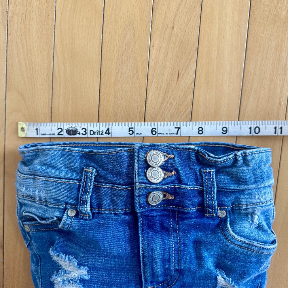 3 for $12 Blue Denim Kids Shorts Urban Kids Size 4 Elastic Waist and Zipper Fly - Picture 9 of 10